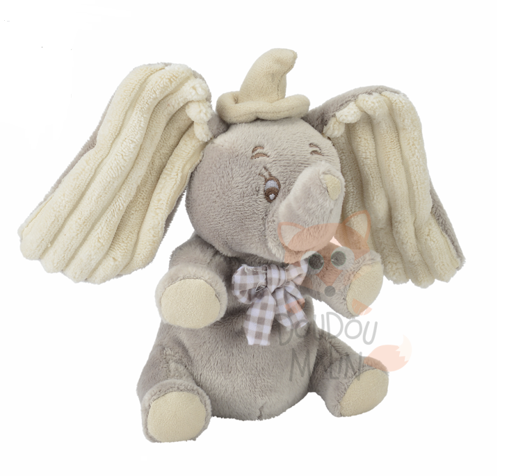  dumbo léléphant peluche gris vichy 15 cm 